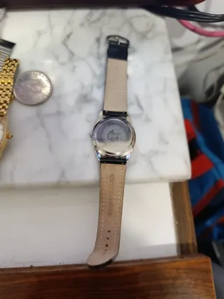 Reloj Boeing 777 Correa Cuero Negro Plata