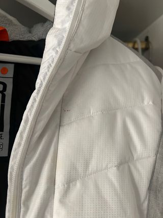 Chaqueta de esquí mujer blanca y gris