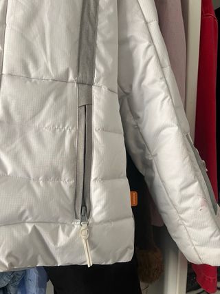Chaqueta de esquí mujer blanca y gris