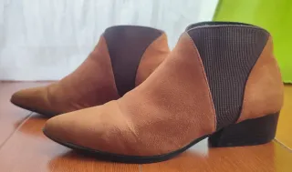 Botines Serraje Mujer Marrones