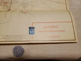 Plano de Madrid Distritos Municipales y postales