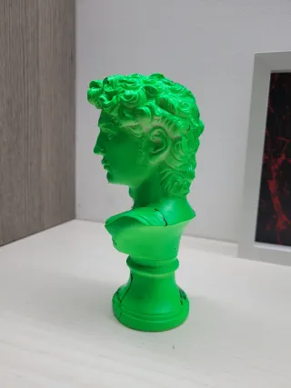 Statua David Pop Art Verde Fluo