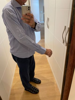 camisa de manga larga de caballero