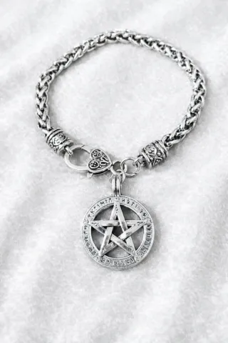 Bracciale con Pentacolo e Rune