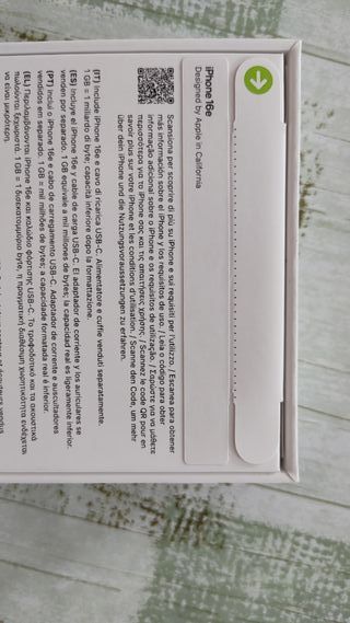 iPhone 16e 128GB NUOVO E SIGILLATO