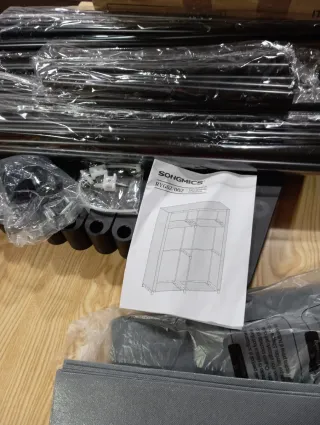 Armario ropero SONGMICS azul/gris