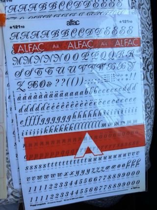 Lote 40 Plantillas Letraset Alfac Arte