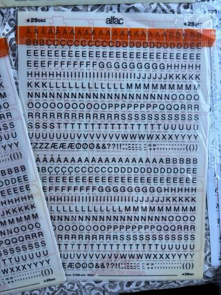Lote 40 Plantillas Letraset Alfac Arte