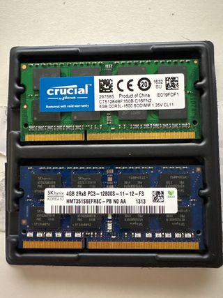 2x 4GB DDR3 SODIMM Memoria RAM Portátil