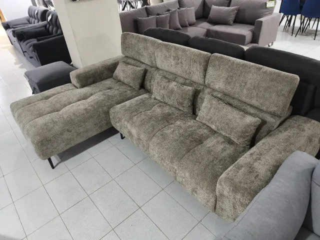 Sofá modular marrón