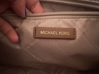 Bolso Michael Kors blanco y marrón