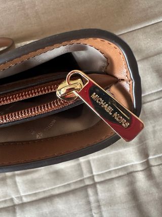 Bolso Michael Kors blanco y marrón