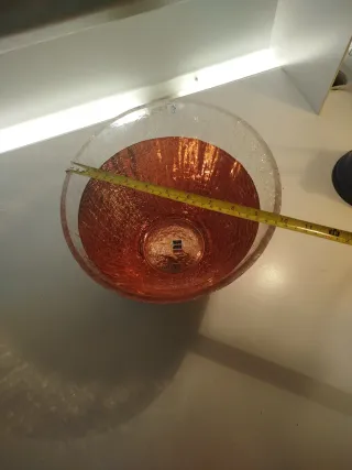 Vaso in vetro dorato rame trasparente