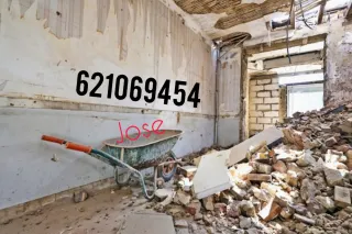 Tirar tabique de obra demolición derribo limpieza