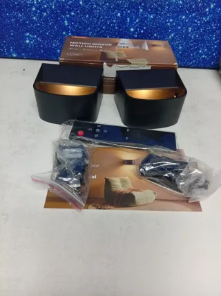 Lámpara LED 2 ud. pared sensor y mando