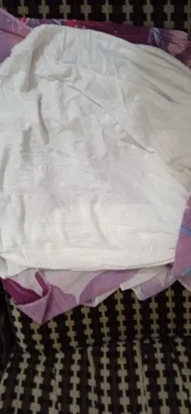 Vestito lungo floreale bianco e viola