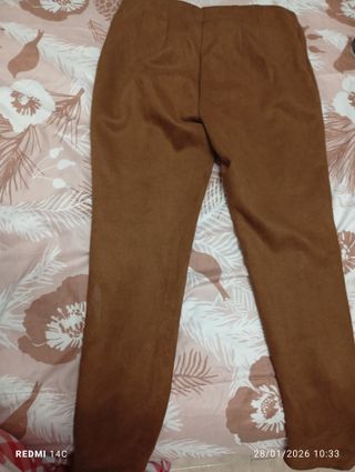 Pantalones Suede Leggings Marrones