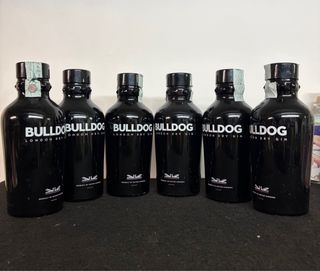 Lotto 6 bottiglie Bulldog Gin vuote