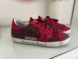 Golden Goose Edición Limitada Glitter granate