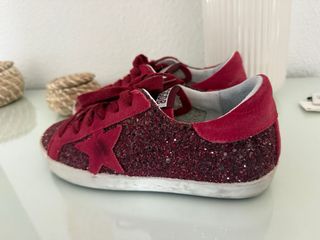 Golden Goose Edición Limitada Glitter granate