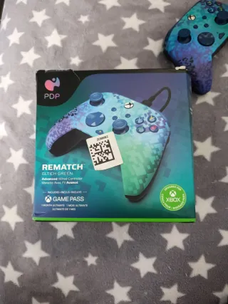 Mando Xbox REMATCH PDP Glitch Green