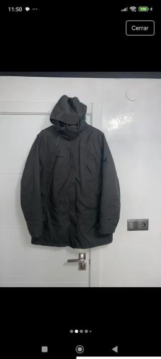 Parka Mammut gris y multicolor