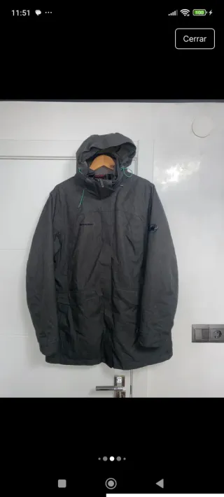 Parka Mammut gris y multicolor