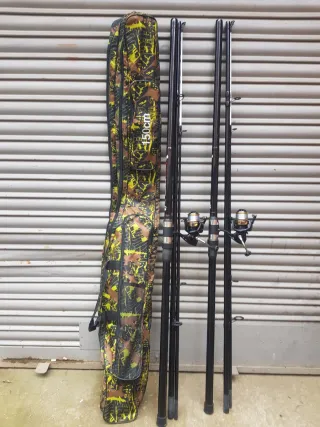 2 Cañas de Surf Casting con carretes