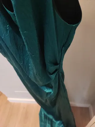 Vestido largo verde aguamarina