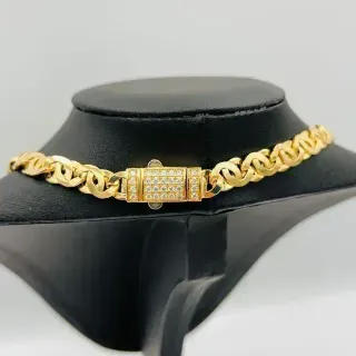 CADENA TIPO CARTIER TIGRE. Hueca. Oro 18k.