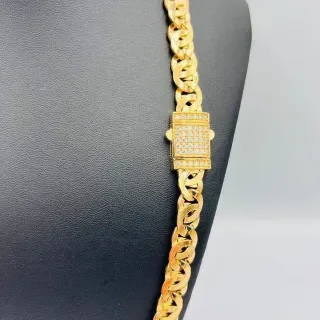 CADENA TIPO CARTIER TIGRE. Hueca. Oro 18k.