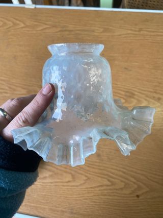 Tulipa de cristal antigua