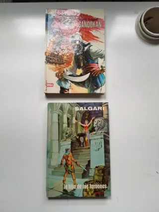 lote 1€ 2 libros emilio salgari