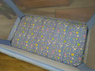 Cuna de viaje plegable azul