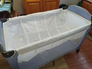 Cuna de viaje plegable azul