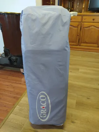 Cuna de viaje plegable azul