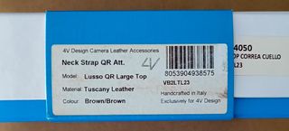 Cinturino in pelle per fotocamera 4V Lusso Large Top QR