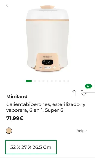 Miniland Super 6 Esterilizador Calienta Biberones