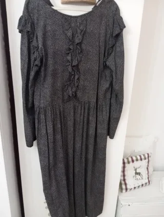 Abito lungo pois nero e bianco