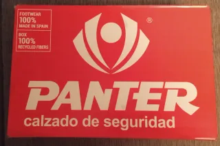 Zapatos de trabajo Panter grises y rojos