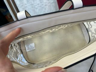 Bolso bandolera transparente beige