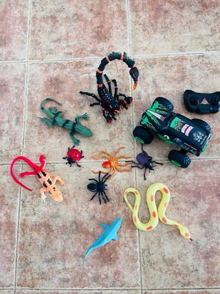 Coche teledirigido y otros juguetes