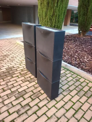 Zapateros Ikea Negro Plástico