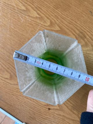 Tulipa verde antigua de cristal