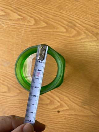 Tulipa verde antigua de cristal