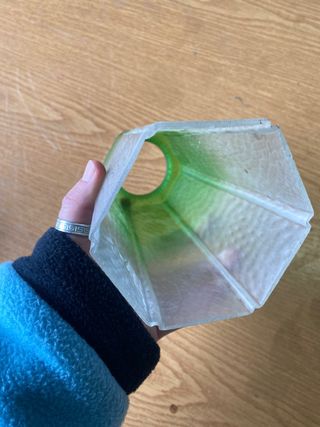 Tulipa verde antigua de cristal