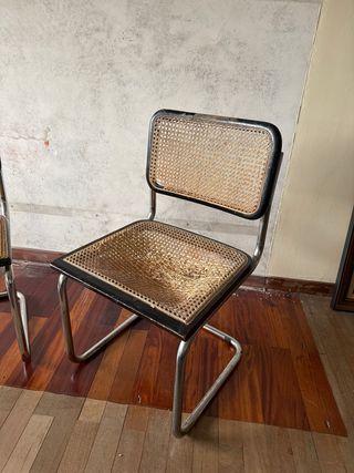 2 Sillas Cesca Metal y Mimbre