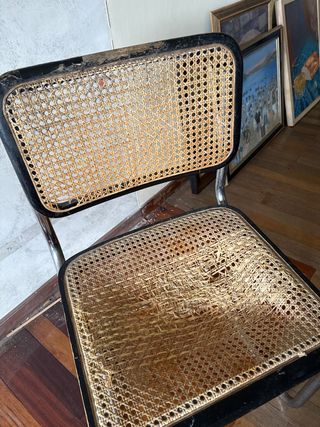 2 Sillas Cesca Metal y Mimbre