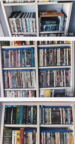 Estantería blanca con  16 baldas