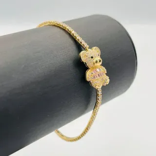 PULSERA RIVIERE OSO ROSA. Oro 18k.